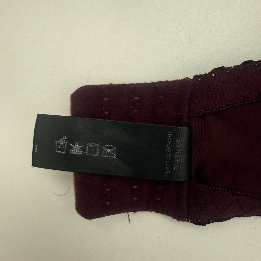 Burgundy Wine Lace Push-Up Convertible Bra | 34DD - Picture 7 of 8